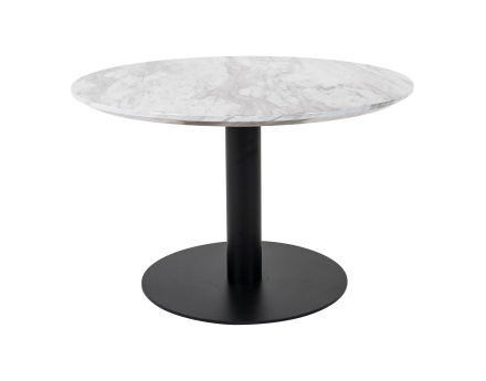 Table basse ronde effet marbre noir 70 cm Valverde