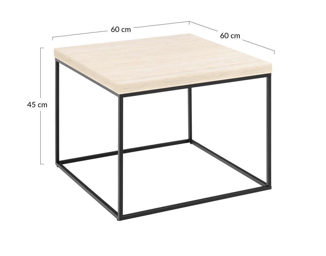 Table basse effet travertin 60 cm Alamosa