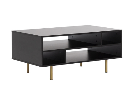 Table basse noir 5 niches 100cm Monica