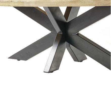 Table basse bois et noir 120cm Manzanilla