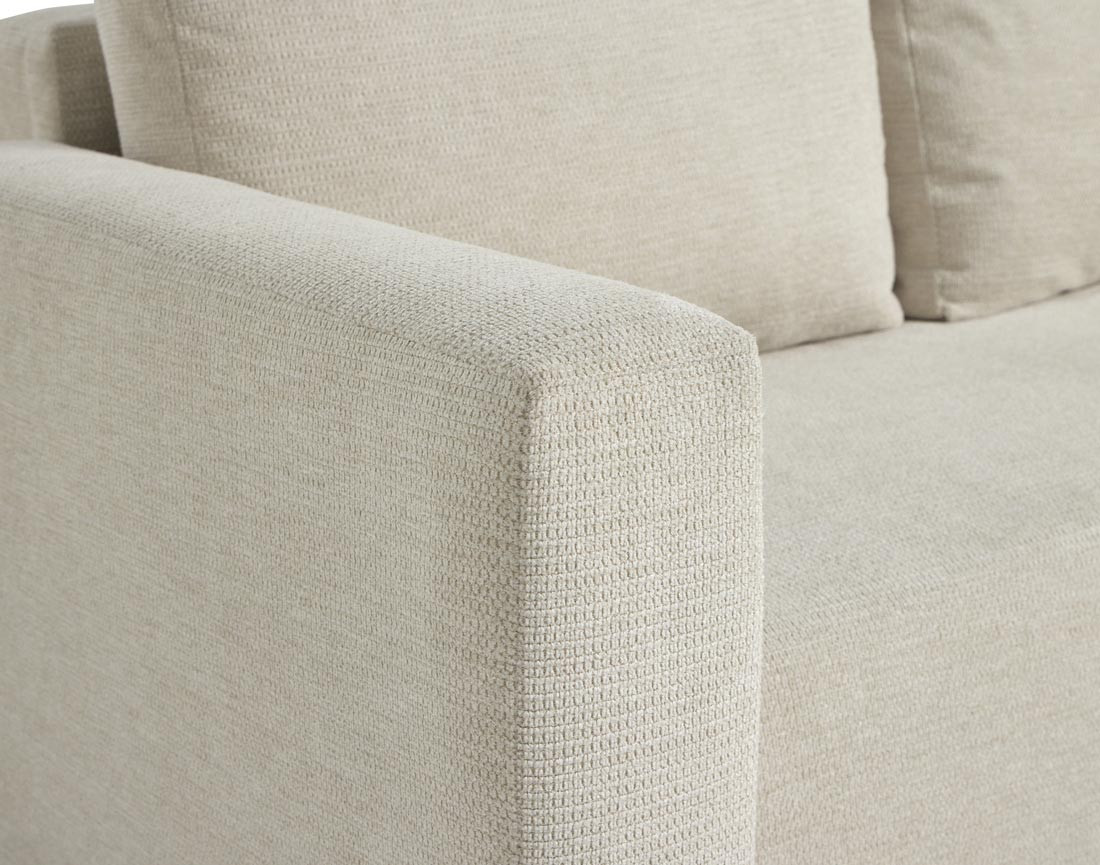 Canapé d'angle réversible 4 places convertible avec coffre en tissu texturé Canopy