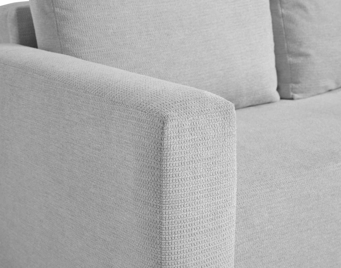 Canapé d'angle réversible 4 places convertible avec coffre en tissu texturé Canopy