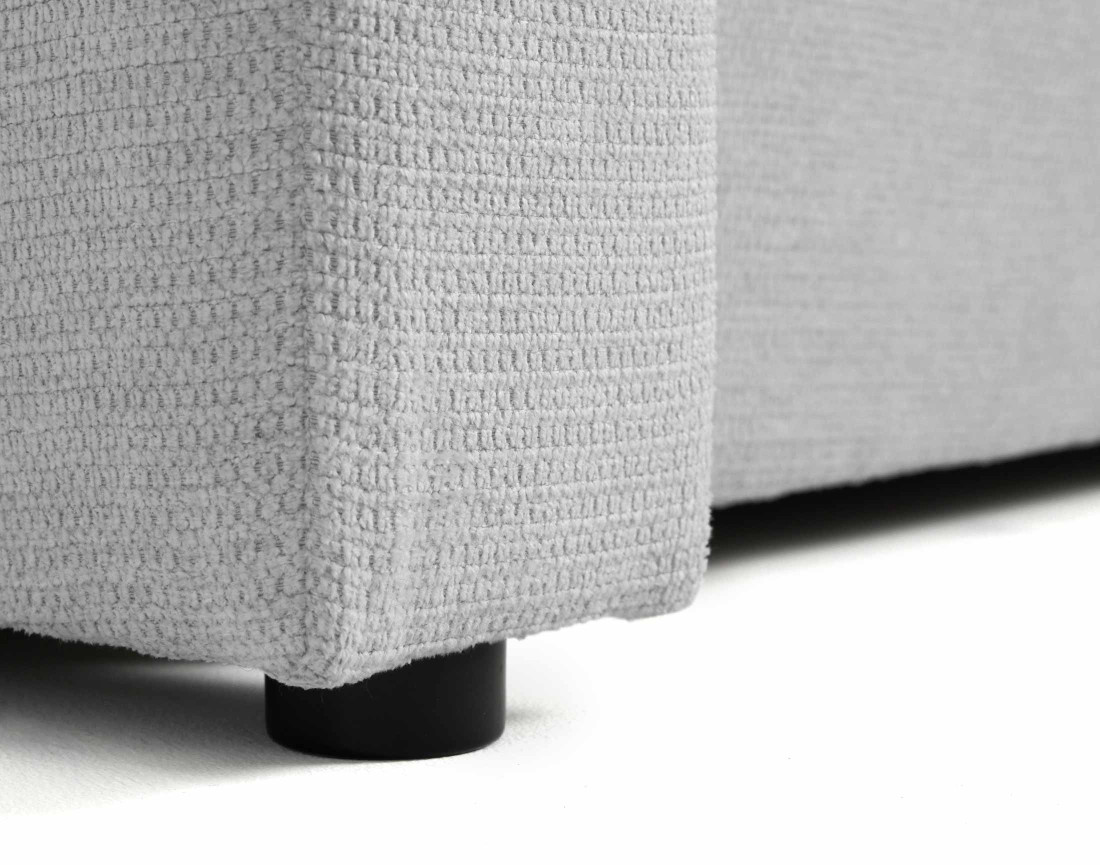 Canapé d'angle réversible 4 places convertible avec coffre en tissu texturé Canopy