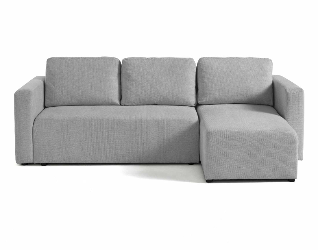 Canapé d'angle réversible 4 places convertible avec coffre en tissu texturé Canopy