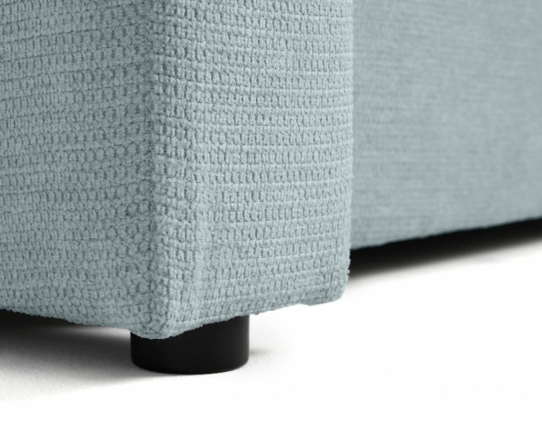 Canapé d'angle réversible 4 places convertible avec coffre en tissu texturé Canopy