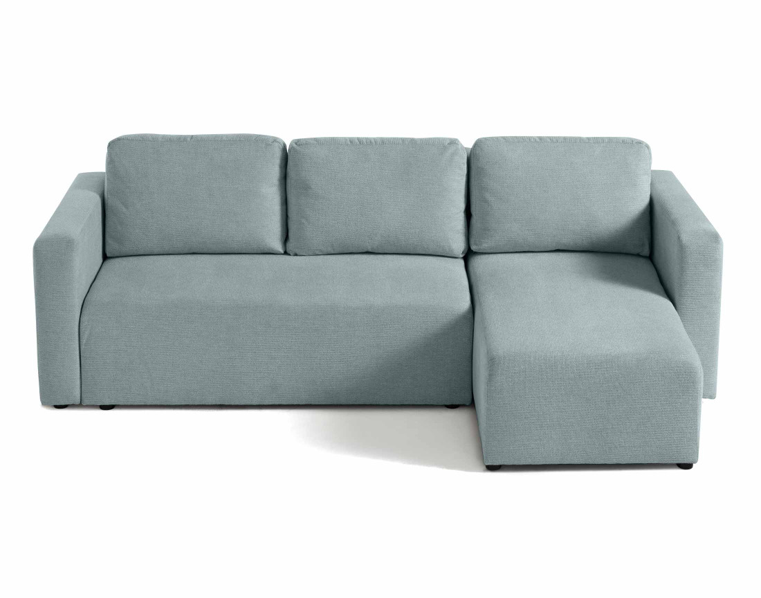 Canapé d'angle réversible 4 places convertible avec coffre en tissu texturé Canopy