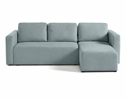 Canapé d'angle réversible 4 places convertible avec coffre en tissu texturé Canopy