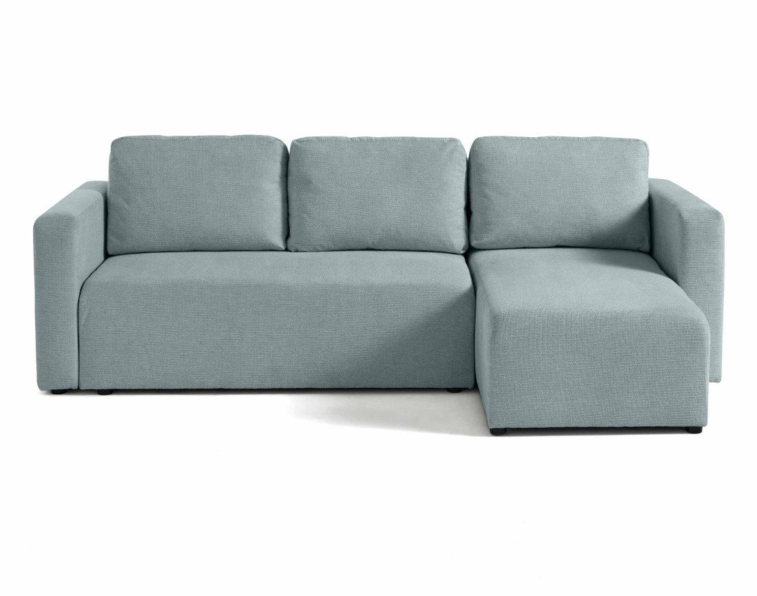 Canapé d'angle réversible 4 places convertible avec coffre en tissu texturé Canopy