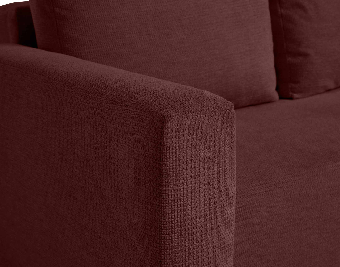 Canapé d'angle réversible 4 places convertible avec coffre en tissu texturé Canopy