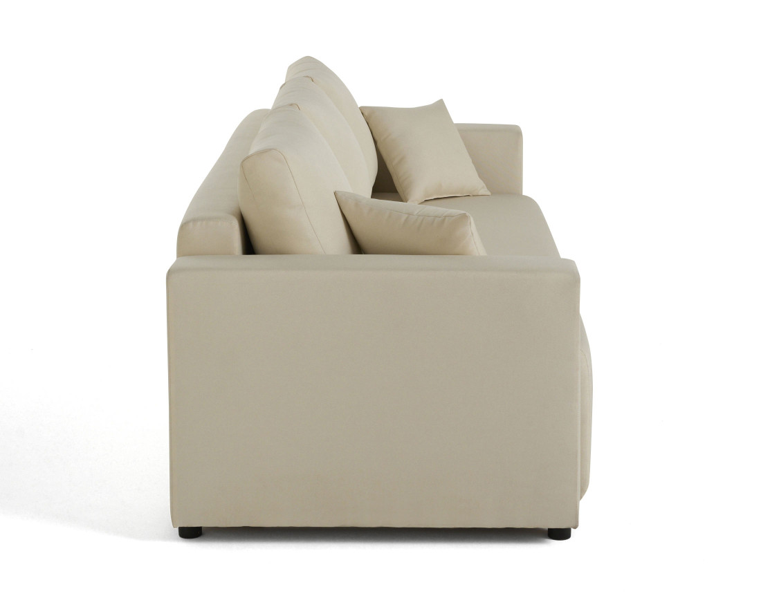 Canapé 3 places convertible avec coffre en tissu Regala