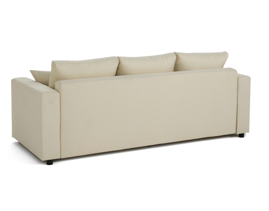 Canapé 3 places convertible avec coffre en tissu Regala