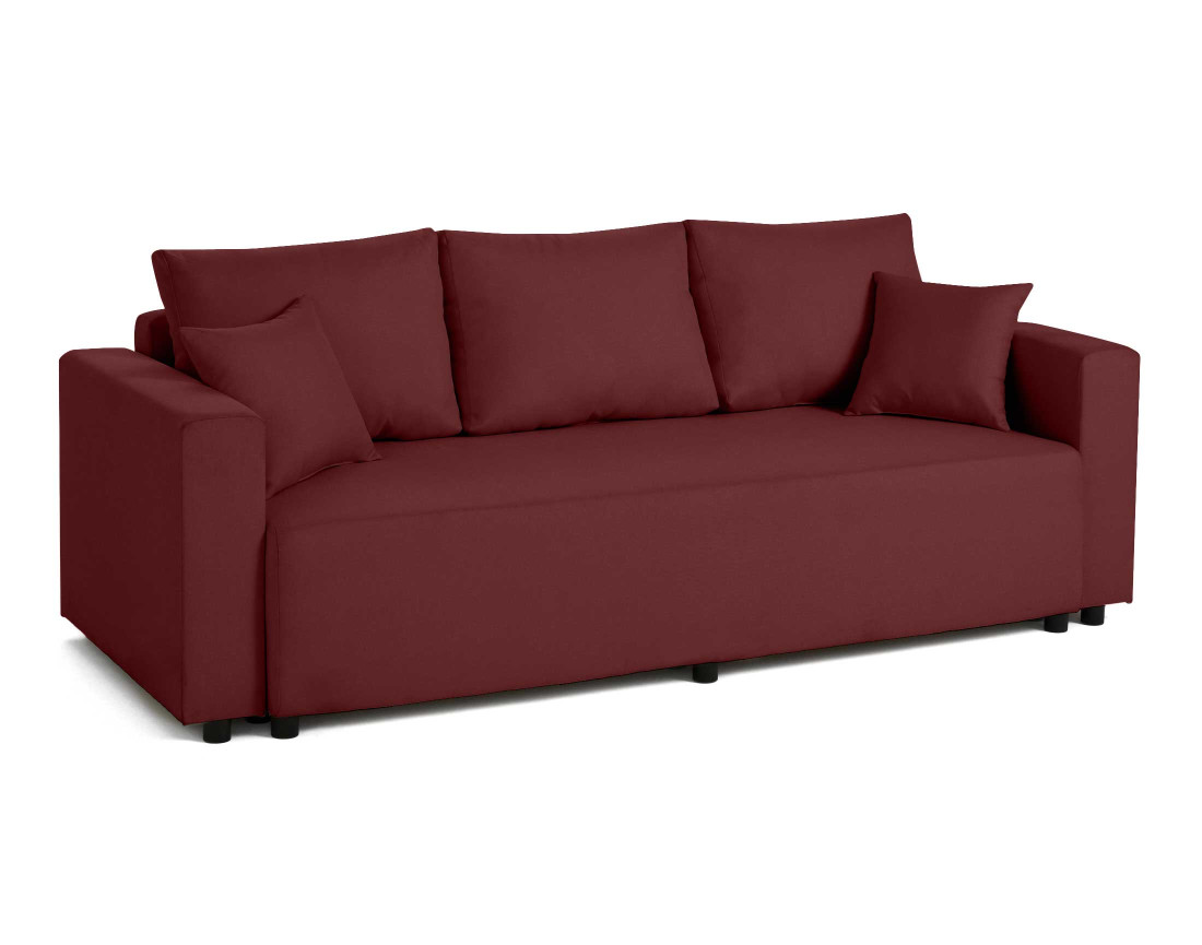 Canapé 3 places convertible avec coffre en tissu Regala