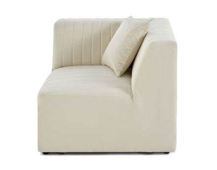 Module d'assise d'angle réversible en velours Nova