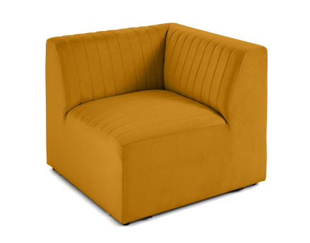 Module d'assise d'angle réversible en velours Nova