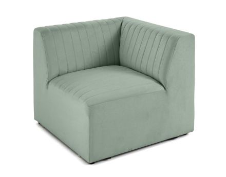 Module d'assise d'angle réversible en velours Nova