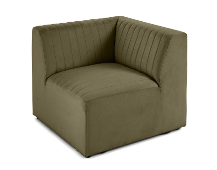 Module d'assise d'angle réversible en velours Nova