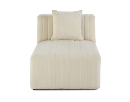 Module d'assise sans accoudoirs en velours Nova