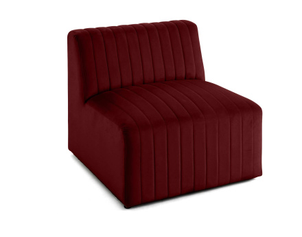 Module d'assise sans accoudoirs en velours Nova