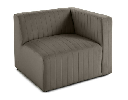 Module d'assise droit en velours Nova