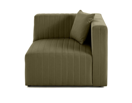 Module d'assise droit en velours Nova