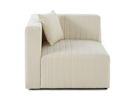 Module d'assise gauche en velours Nova