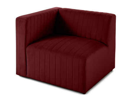 Module d'assise gauche en velours Nova