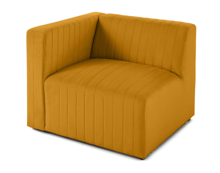 Module d'assise gauche en velours Nova