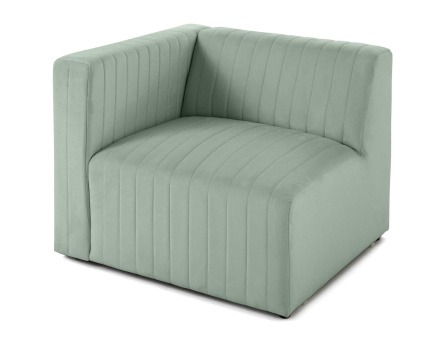 Module d'assise gauche en velours Nova