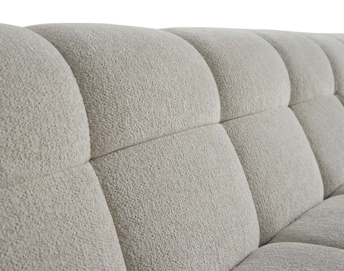 Canapé d'angle droit 4 places en tissu texturé Ray