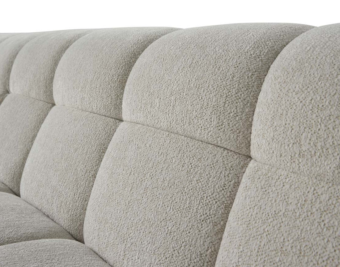 Canapé d'angle gauche 4 places en tissu texturé