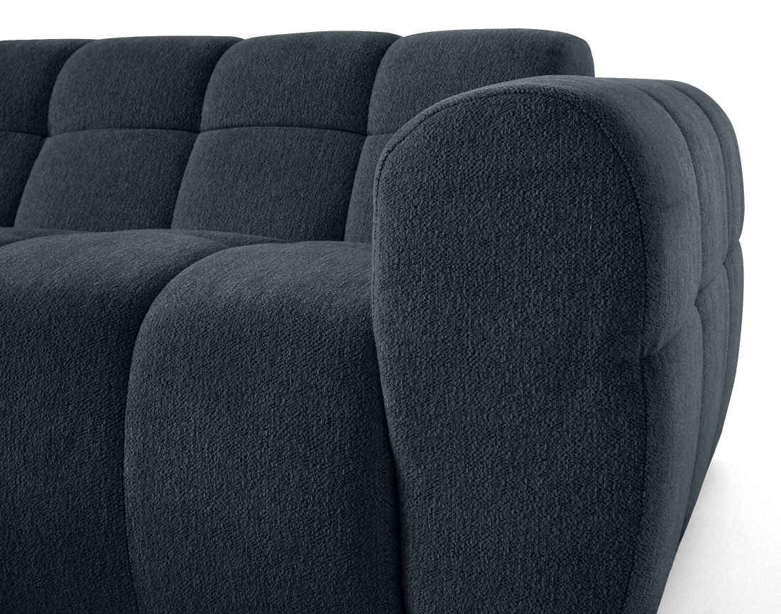 Canapé d'angle gauche 4 places en tissu texturé