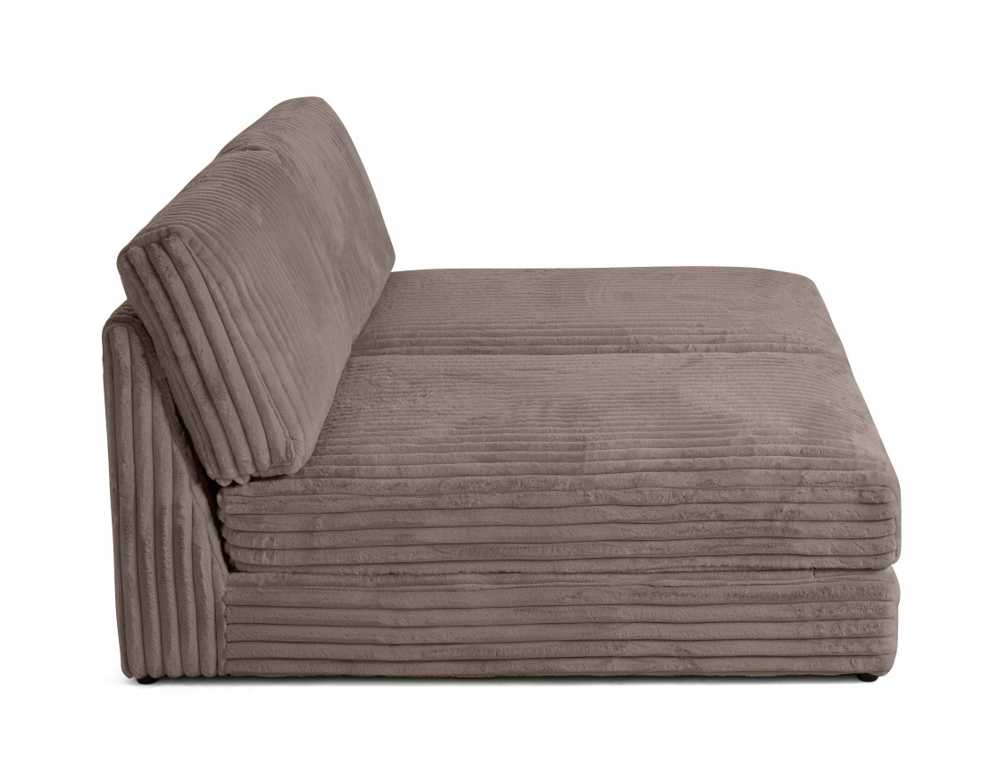 Canapé modulable 3 places en fausse fourrure côtelée Jasper