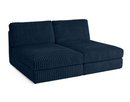 Canapé modulable 3 places en fausse fourrure côtelée Jasper