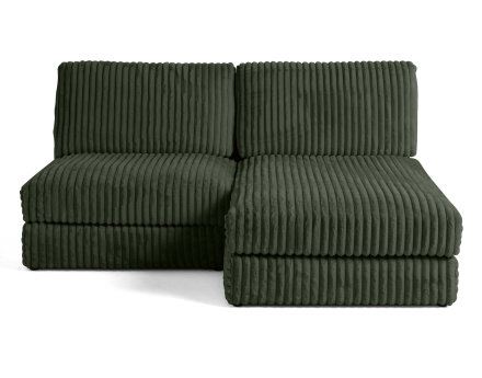 Canapé d'angle modulable 4 places en fausse fourrure côtelée Jasper