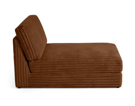 Module méridienne en fausse fourrure côtelée Jasper