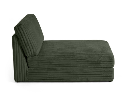 Module méridienne en fausse fourrure côtelée Jasper