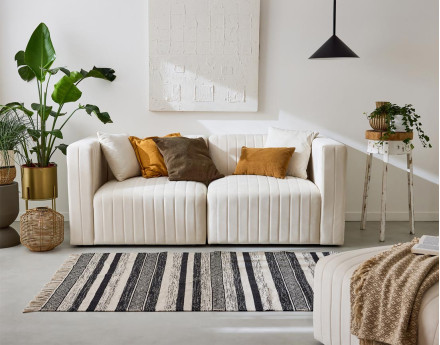 Canapé modulable 2 places en velours Nova