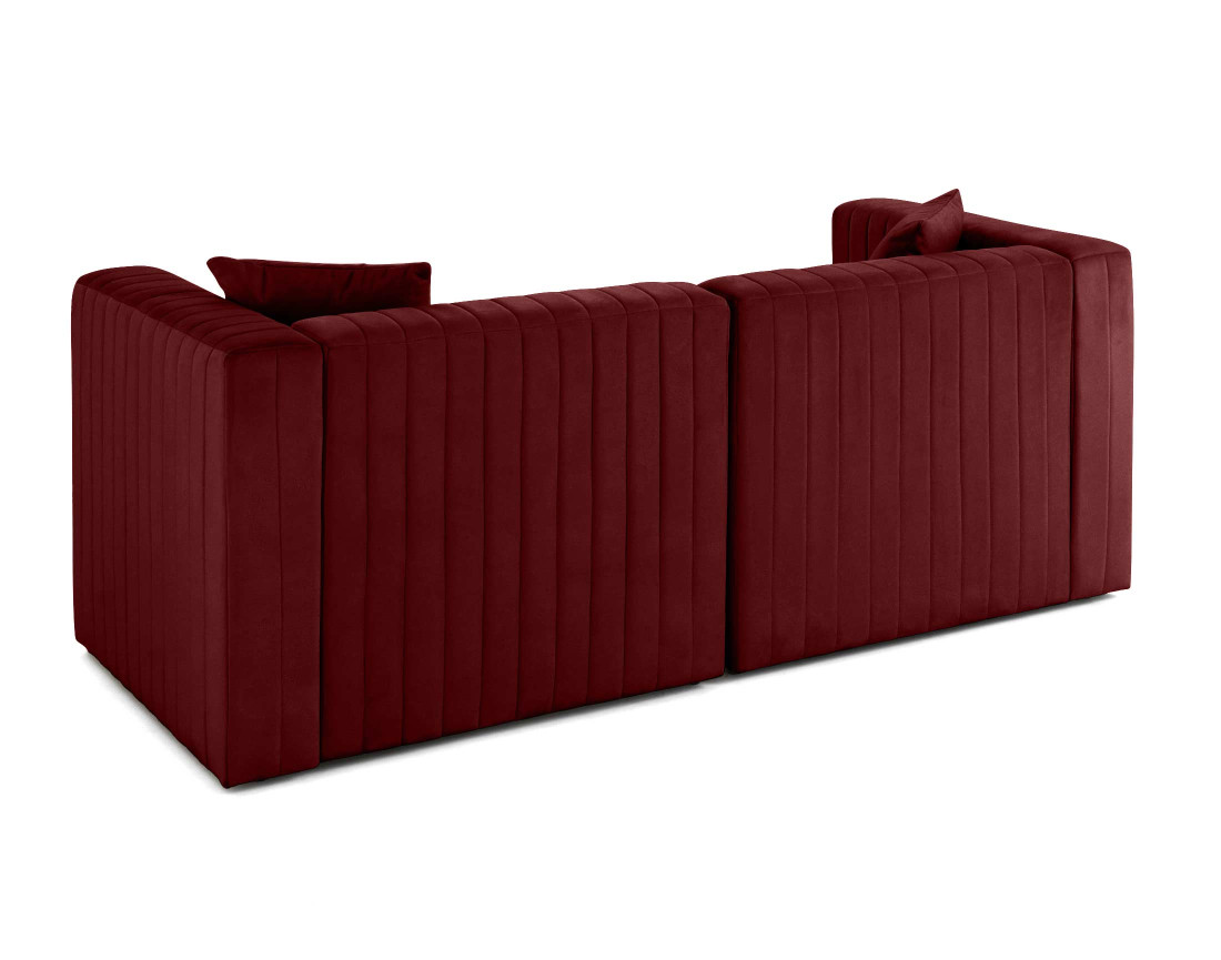 Canapé modulable 2 places en velours Nova