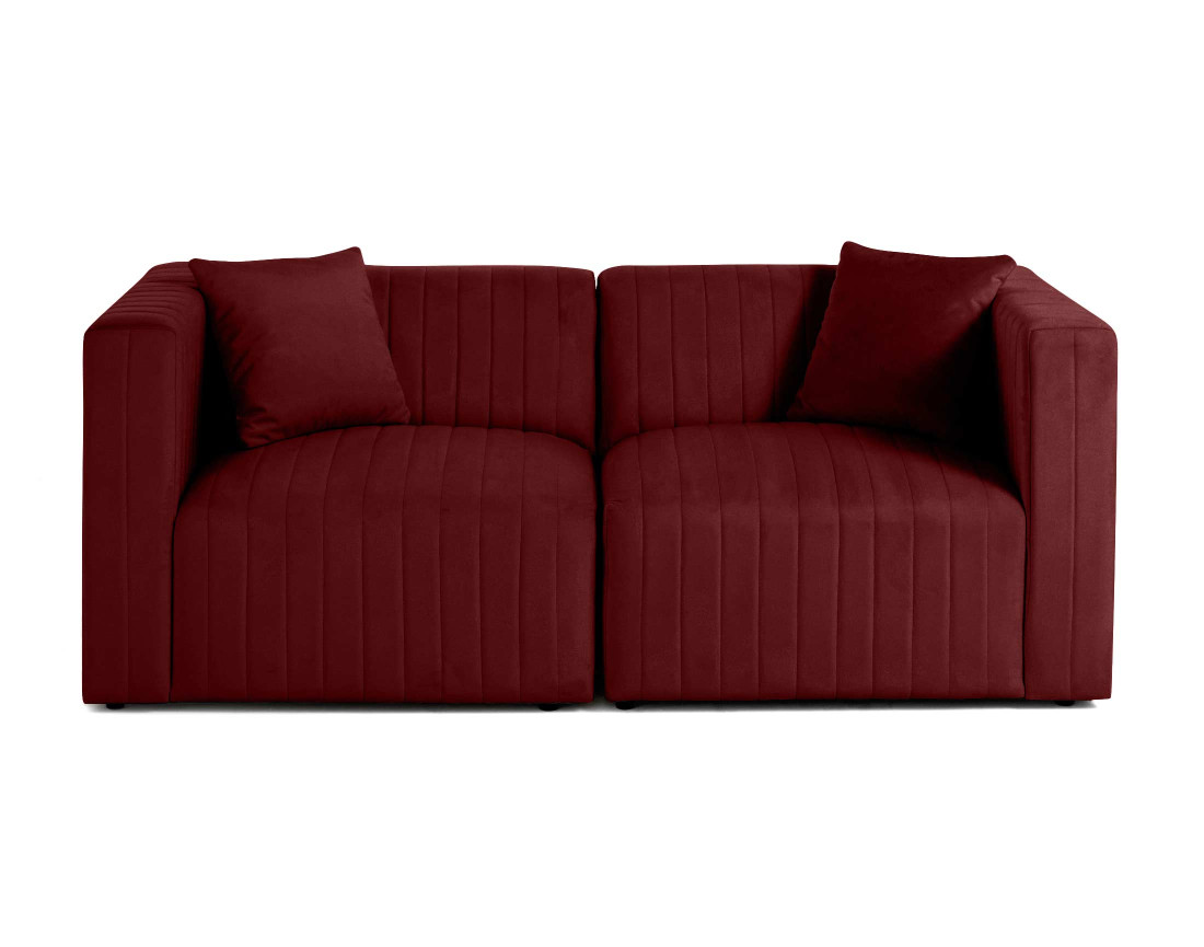 Canapé modulable 2 places en velours Nova