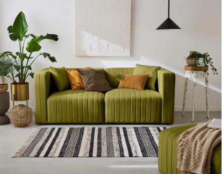 Canapé modulable 2 places en velours Nova