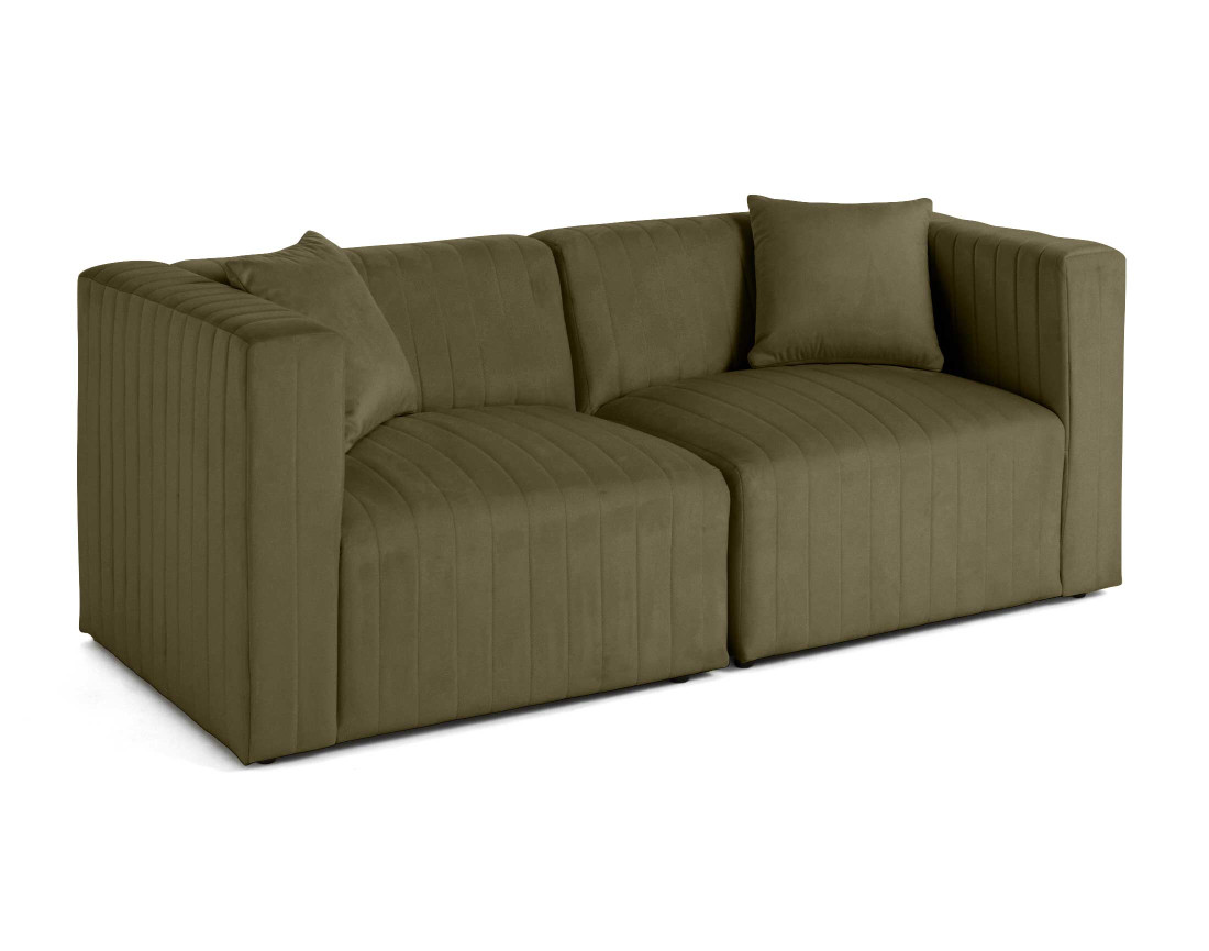 Canapé modulable 2 places en velours Nova