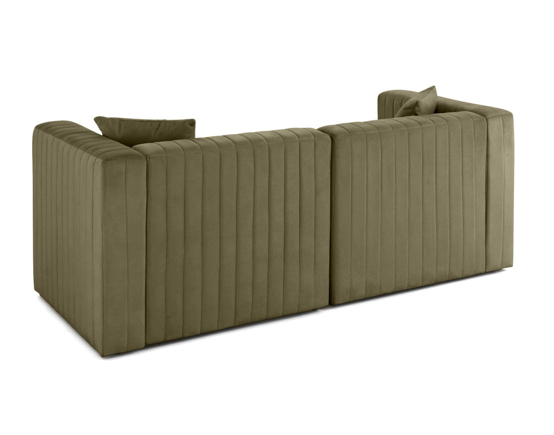 Canapé modulable 2 places en velours Nova