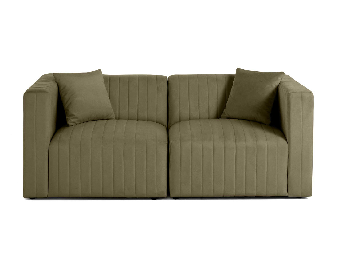 Canapé modulable 2 places en velours Nova