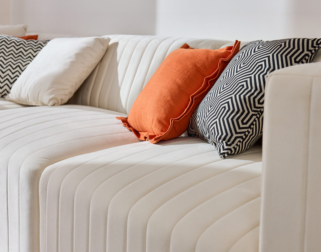 Canapé modulable 3 places en velours Nova