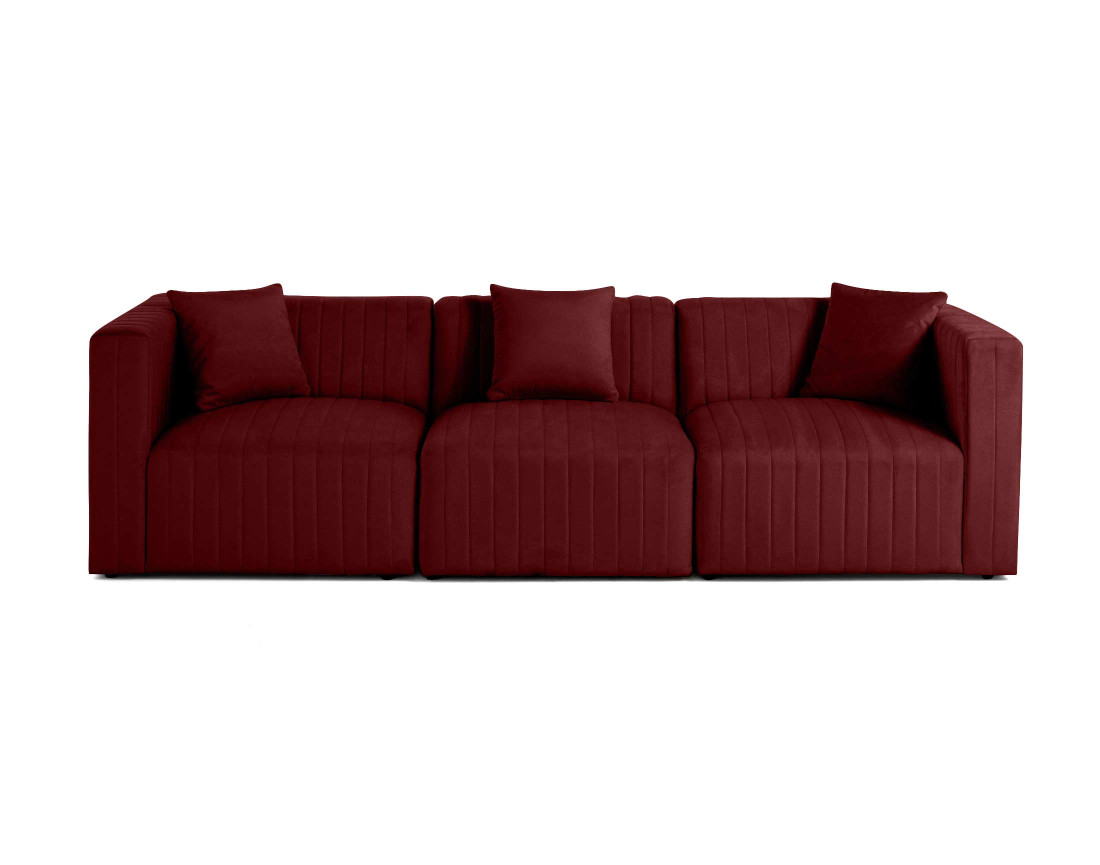 Canapé modulable 3 places en velours Nova
