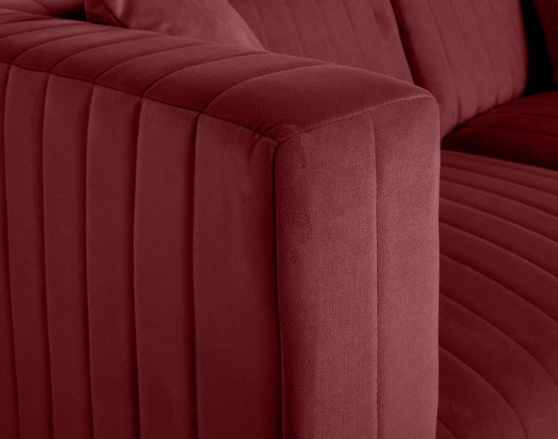 Canapé modulable 3 places en velours Nova