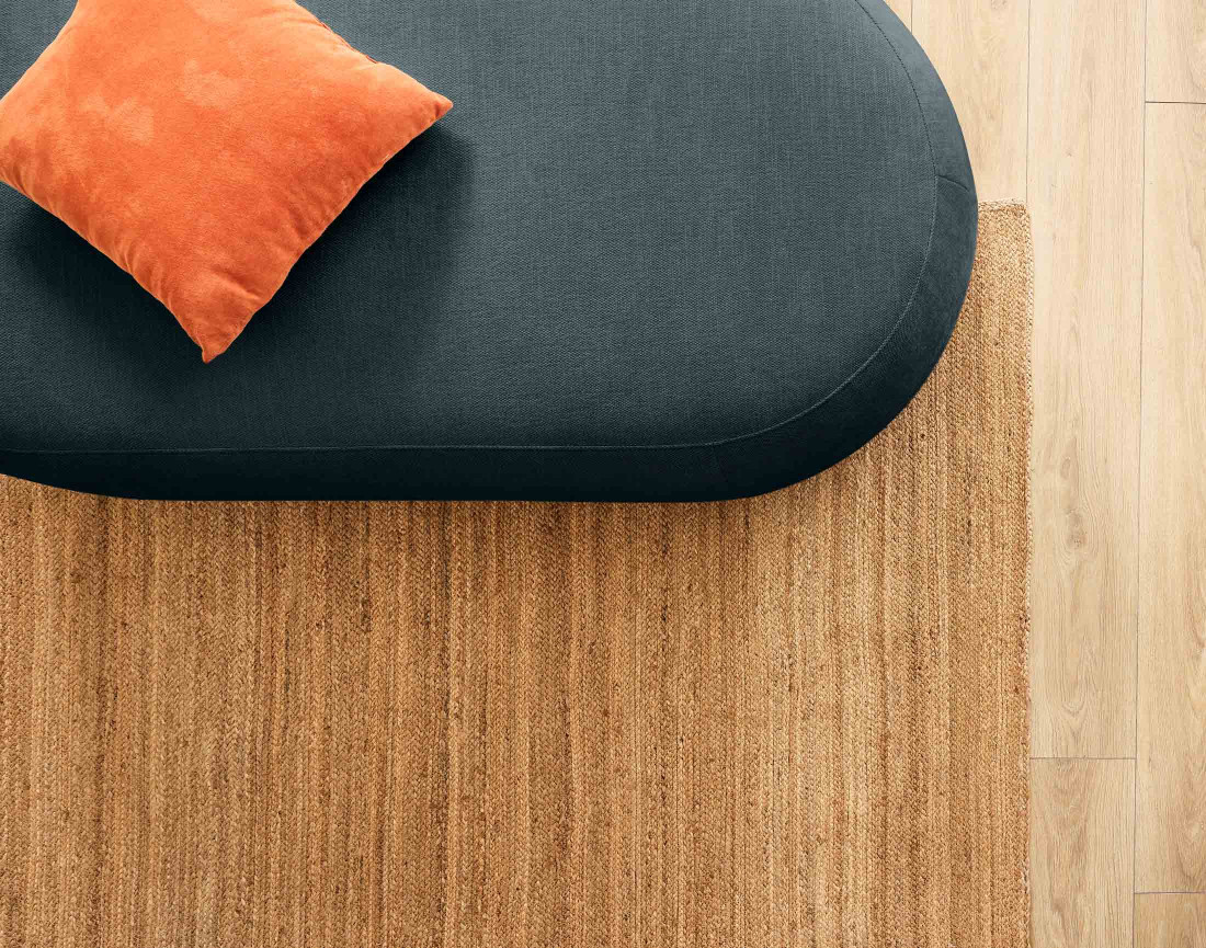 Santorini - pouf modulable en tissu texturé