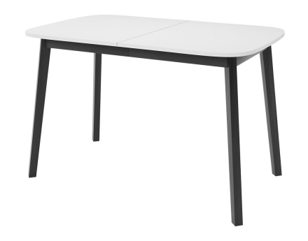 Table à manger extensible blanc et noir 130 à 170 cm Magov
