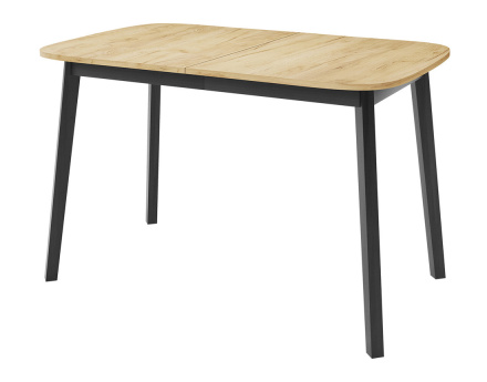 Table à manger extensible bois et noir 130 à 170 cm Magov