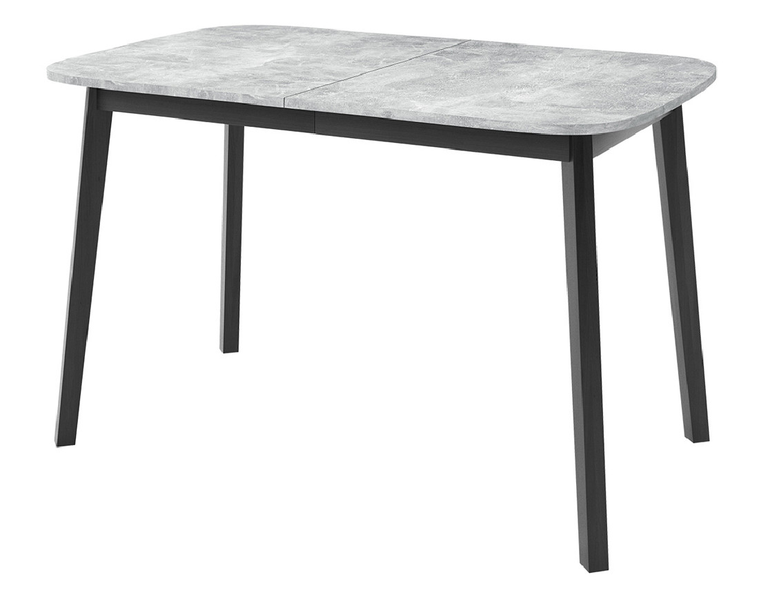 Table à manger extensible gris et noir 130 à 170 cm Magov